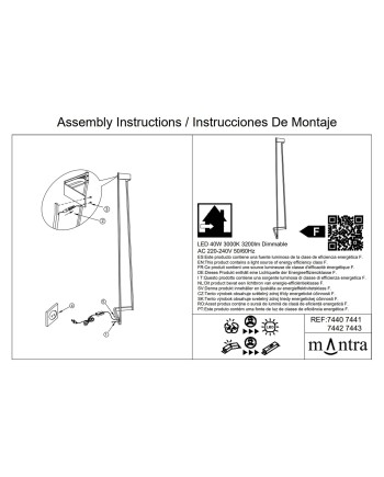 ***OFER/DES***  MINIMAL * PIE DE SALON LED 40W 3000K DIMABLE - SAVIA